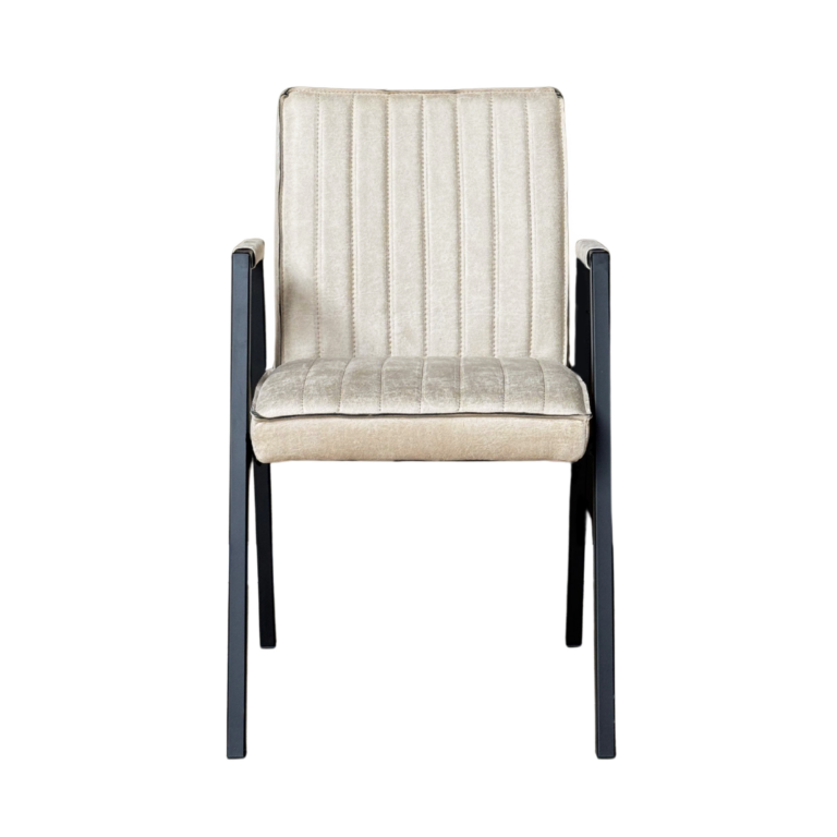 Dining chair Tivoli with armrest Beige