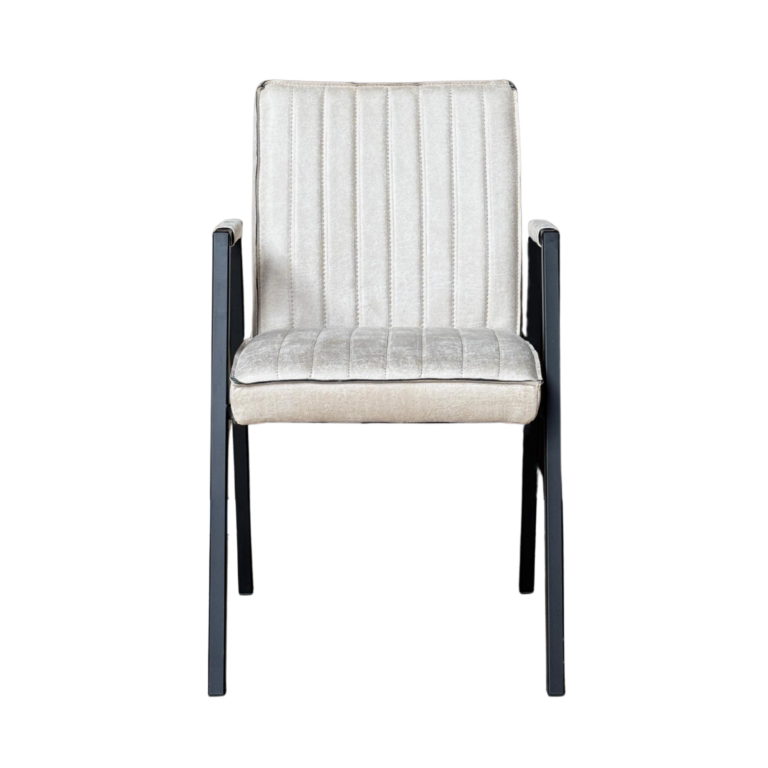 Dining chair Tivoli with armrest Beige
