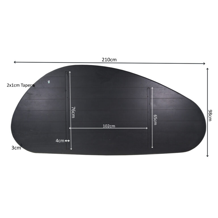 Eiken Blad Cloud 210 cm Zwart
