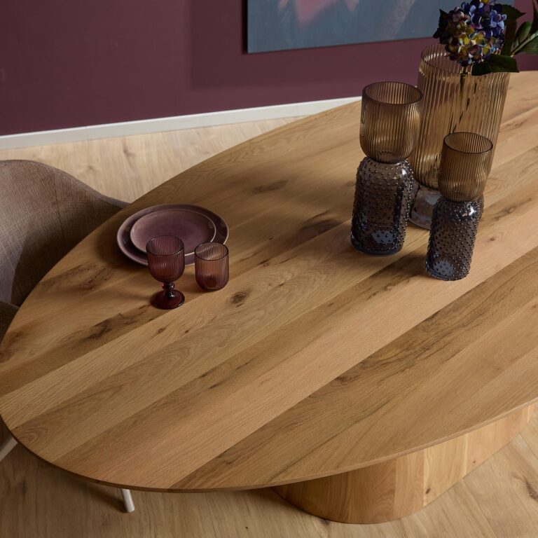 Ovale eettafel Riga Naturel Eikenhout 210 cm