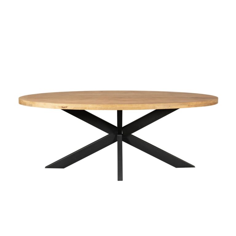 Ovale eettafel Dakota Naturel Mangohout 180 cm