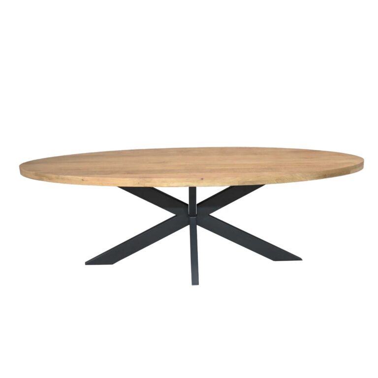 Table à manger ovale Dakota Naturel Bois de manguier 210 cm