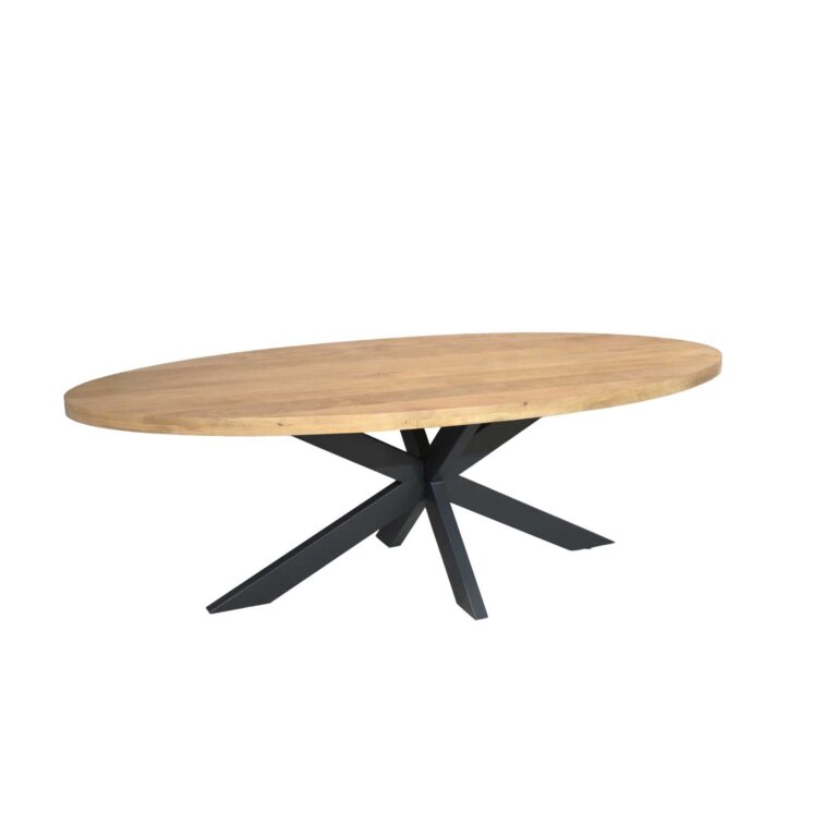Ovale eettafel Dakota Naturel Mangohout 240 cm