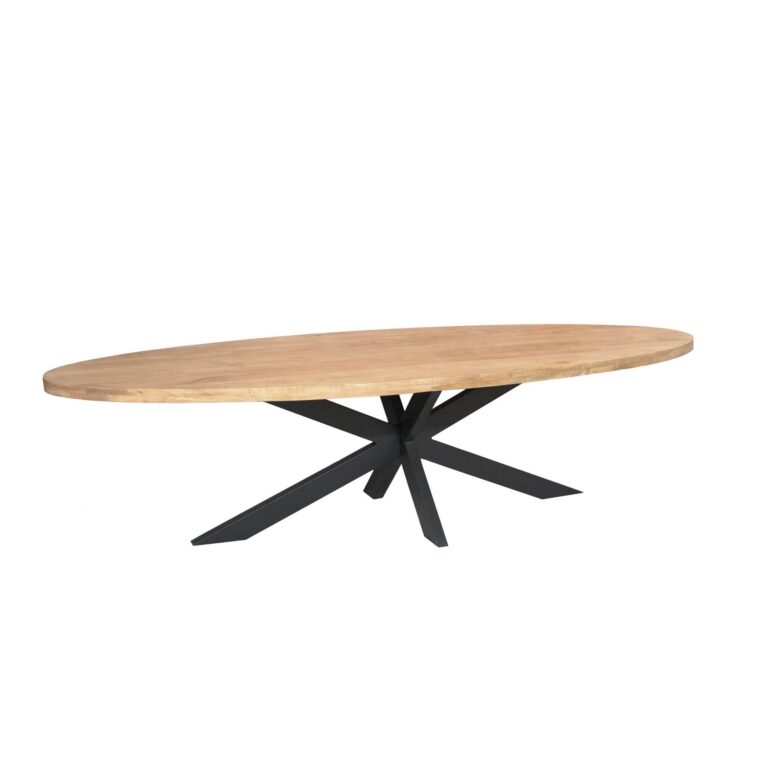 Ovale eettafel Dakota Naturel Mangohout 300 cm