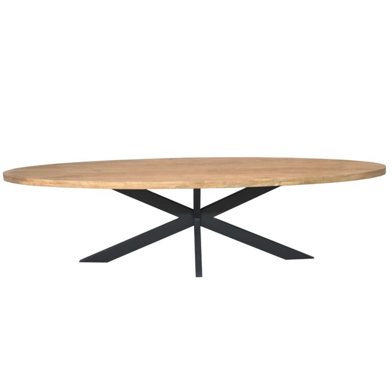 Ovale eettafel Dakota Naturel Mangohout 300 cm