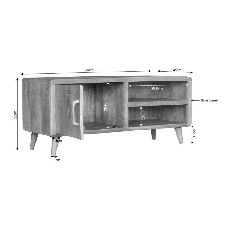 Buffet Madison Bois de manguier Brun 210 cm