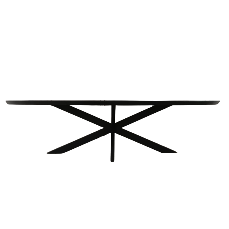 Ovale eettafel Brandy Zwart Mangohout 180 cm