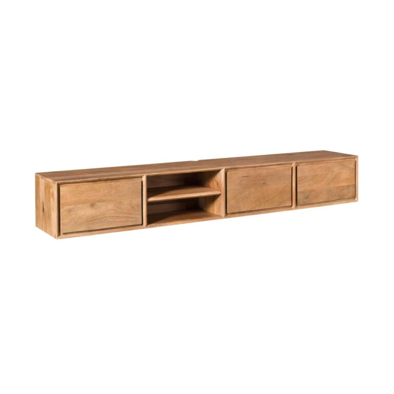 Zwevend tv meubel Ambiance Naturel Mangohout 200 cm