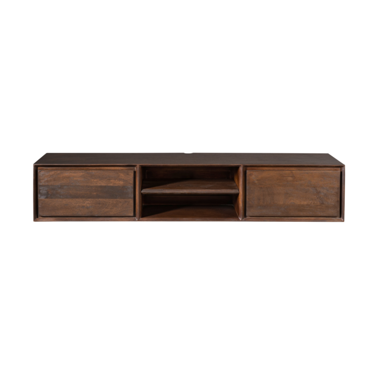 Zwevend tv meubel Ambiance Bruin Mangohout 160 cm