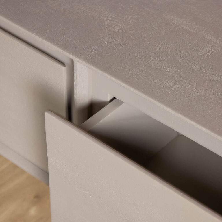 Zwevend tv meubel Ambiance Taupe Mangohout 120 cm