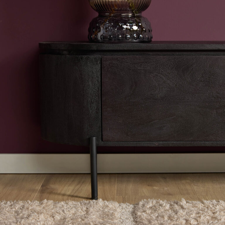 Tv meubel Excellent Zwart Mangohout 160 cm