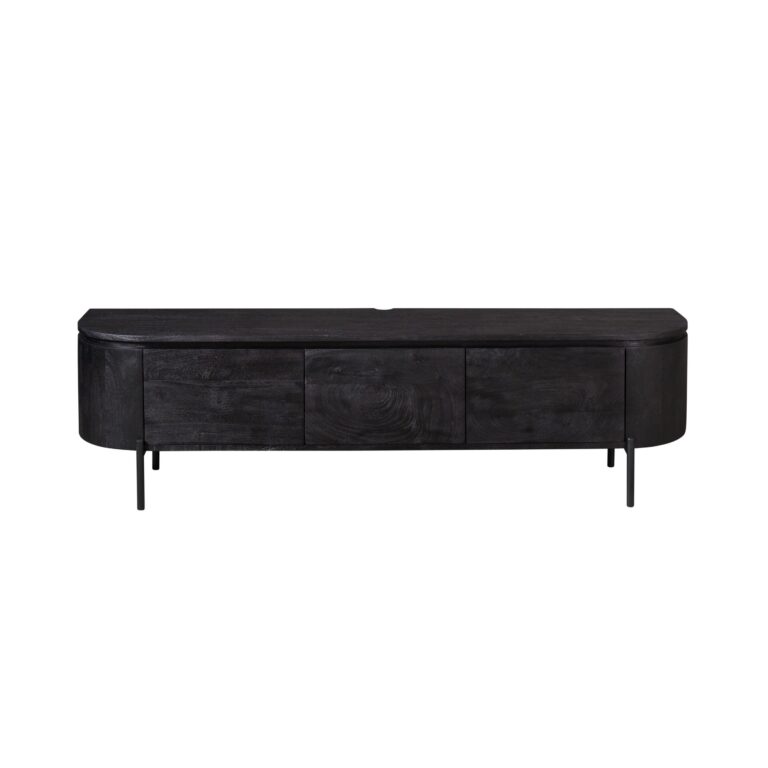 Tv meubel Excellent Zwart Mangohout 160 cm