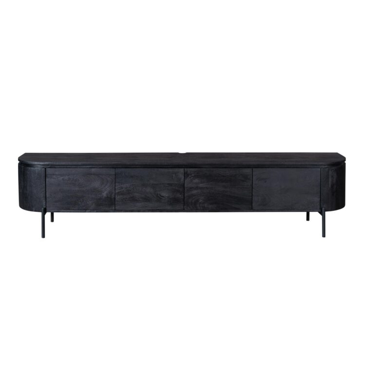 Tv meubel Excellent Zwart Mangohout 200 cm