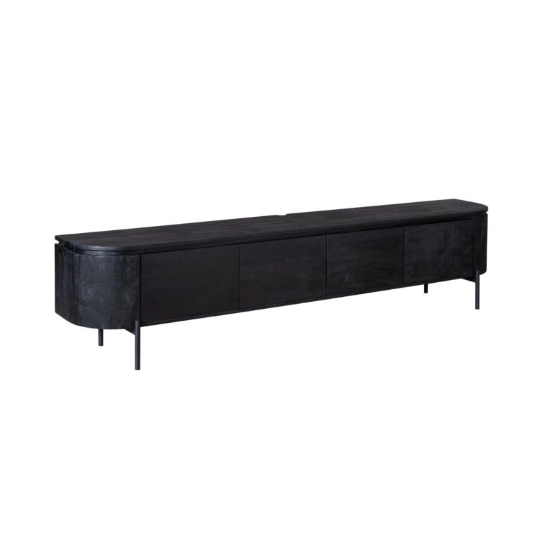 Tv meubel Excellent Zwart Mangohout 200 cm