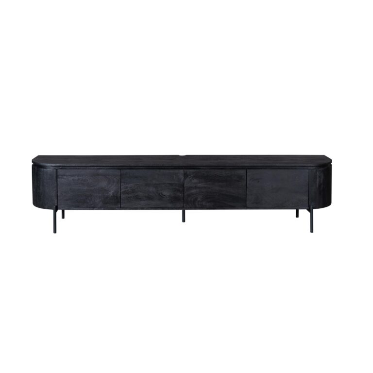 Tv meubel Excellent Zwart Mangohout 240 cm
