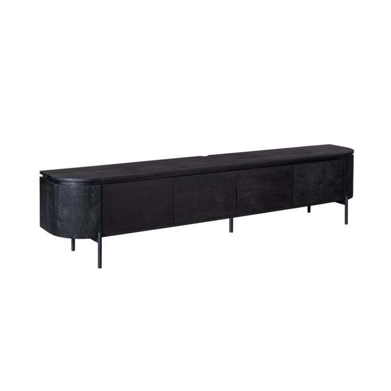 Tv meubel Excellent Zwart Mangohout 240 cm