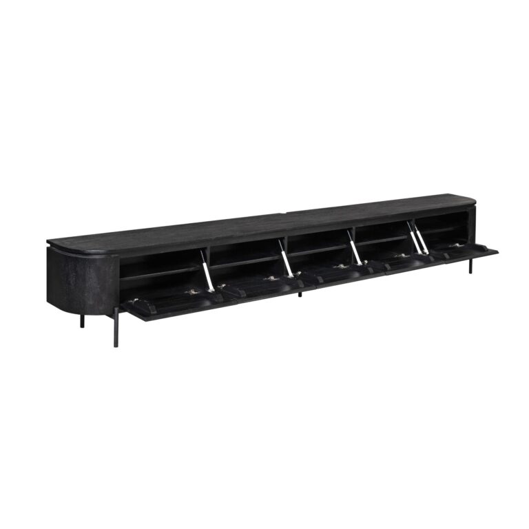 Tv meubel Excellent Zwart Mangohout 280 cm