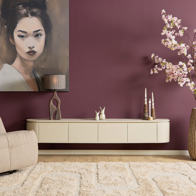 Zwevend tv meubel Ambiance Naturel Mangohout 120 cm