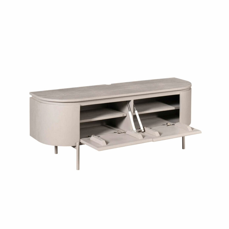 Meuble TV Excellent Taupe Bois de manguier 120 cm