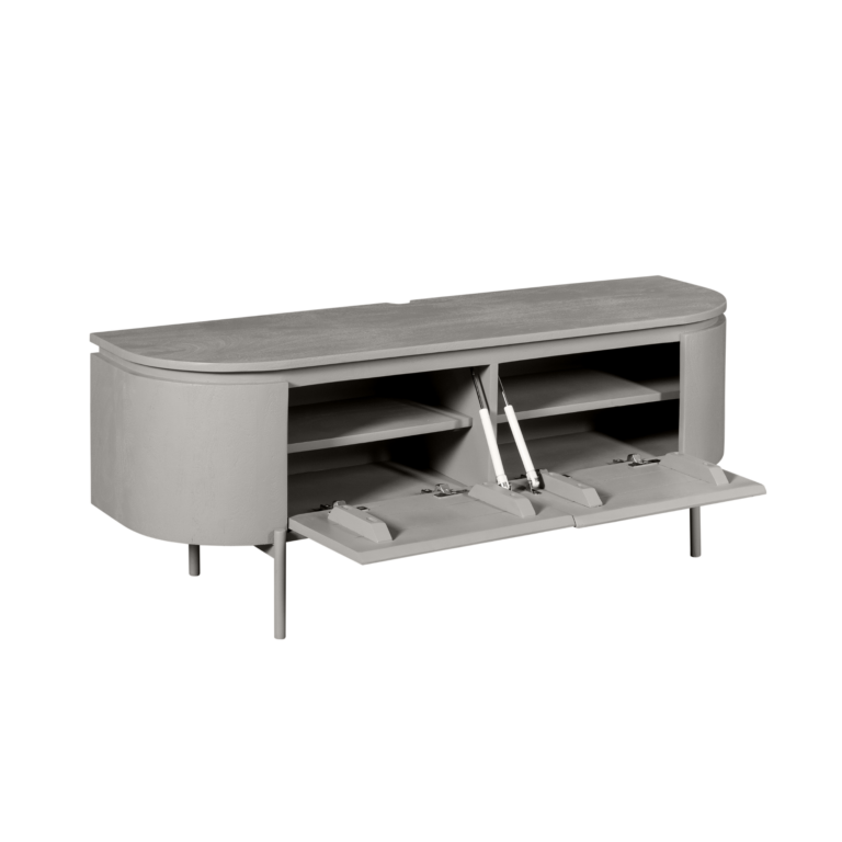Meuble TV Excellent Taupe Bois de manguier 120 cm