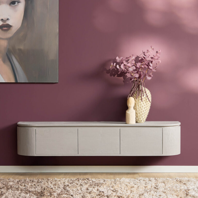 Tv meubel Excellent Taupe Mangohout 160 cm