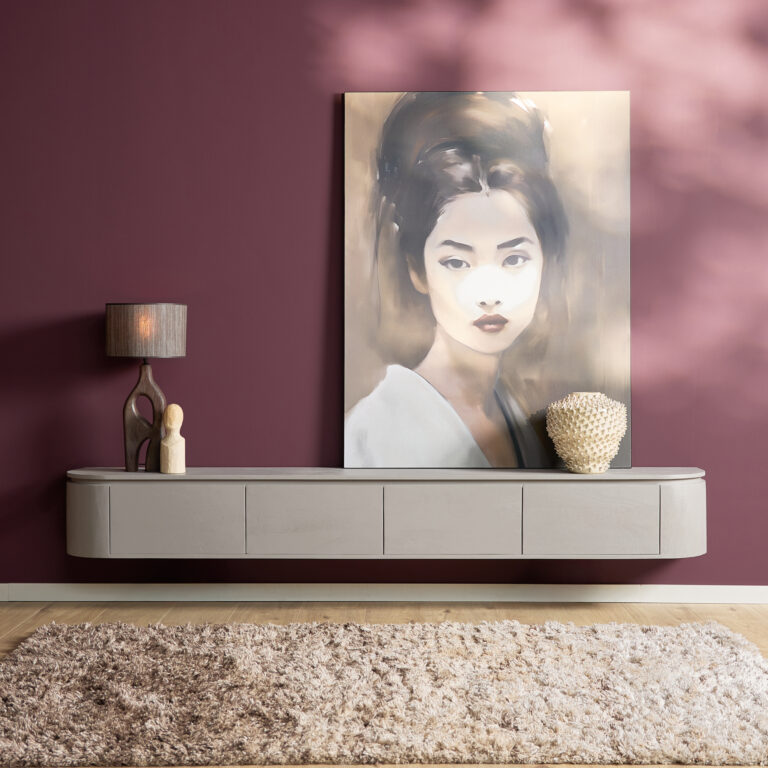 Zwevend tv meubel Ambiance Naturel Mangohout 120 cm