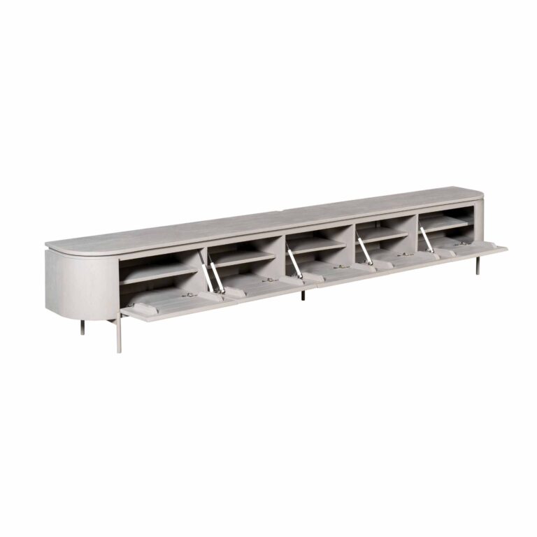 Tv meubel Excellent Taupe Mangohout 280 cm