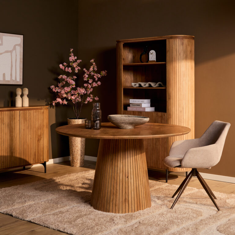 Ronde eettafel Solana Naturel Mangohout 150 cm