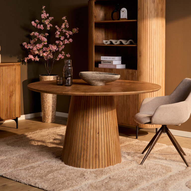 Ronde eettafel Solana Naturel Mangohout 150 cm
