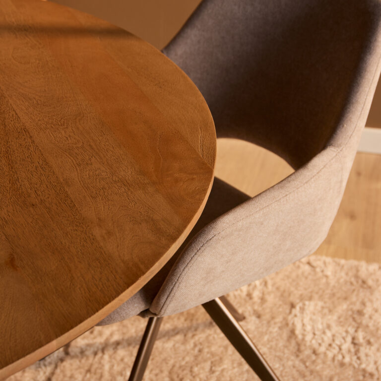 Ronde eettafel Solana Naturel Mangohout 150 cm