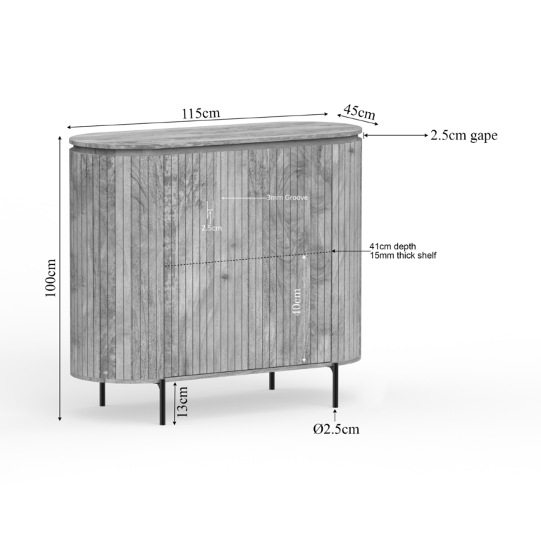 Schrank Solana Natur Mangoholz 115 cm