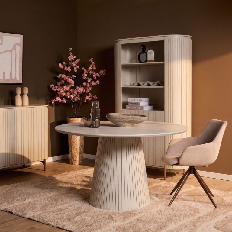 Ronde eettafel Solana Zand Mangohout 150 cm