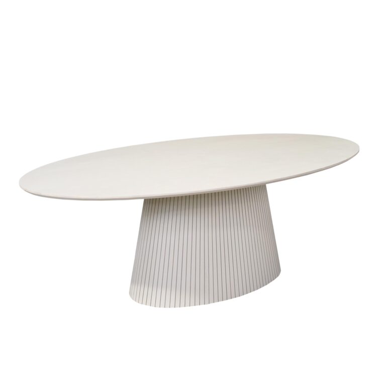 Ovale eettafel Solana Zand Mangohout 210 cm