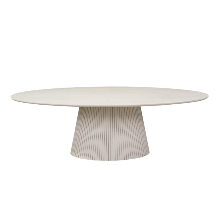 Ovale eettafel Solana Zand Mangohout 240 cm