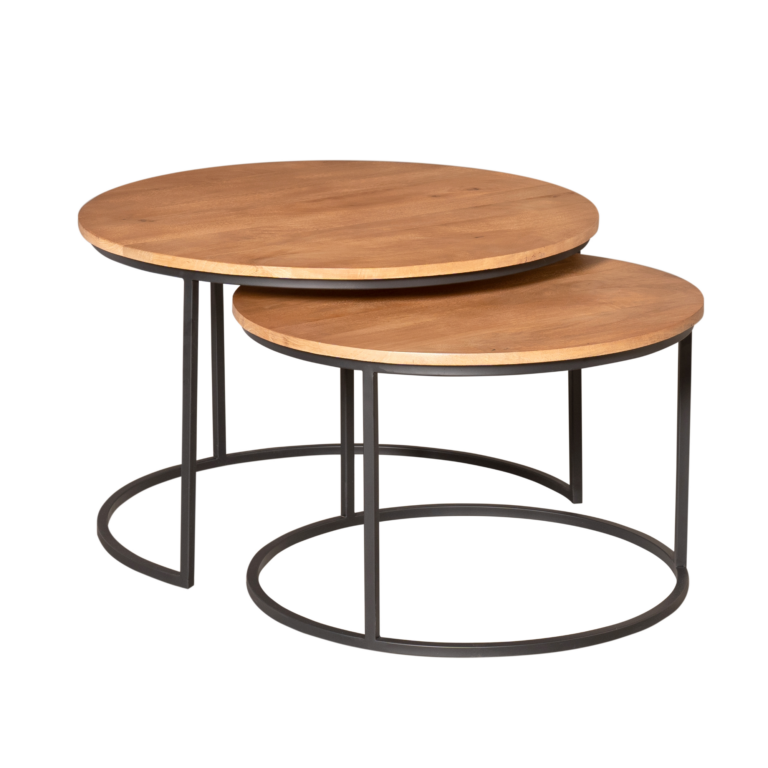 Salontafel set Madison Naturel Mangohout 70 cm