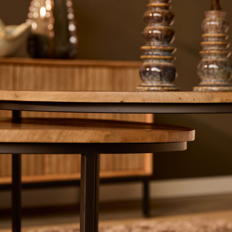 Salontafel set Madison Naturel Mangohout 70 cm