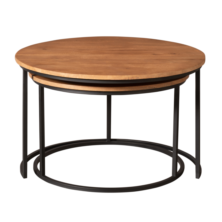 Salontafel set Madison Naturel Mangohout 70 cm