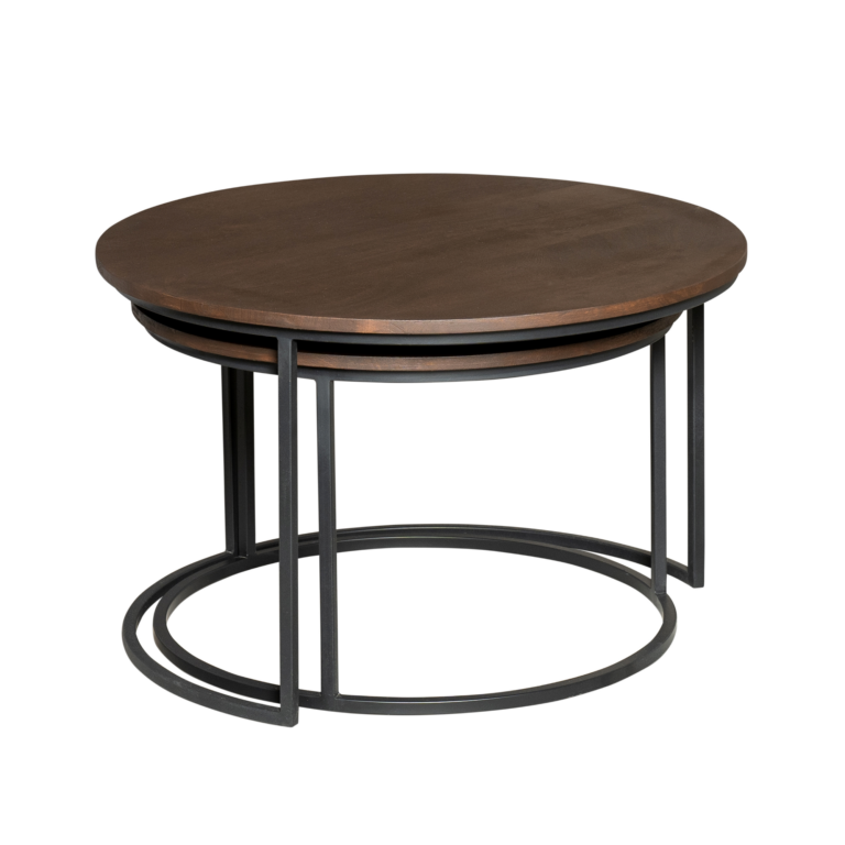 Salontafel set Madison Bruin Mangohout 70 cm