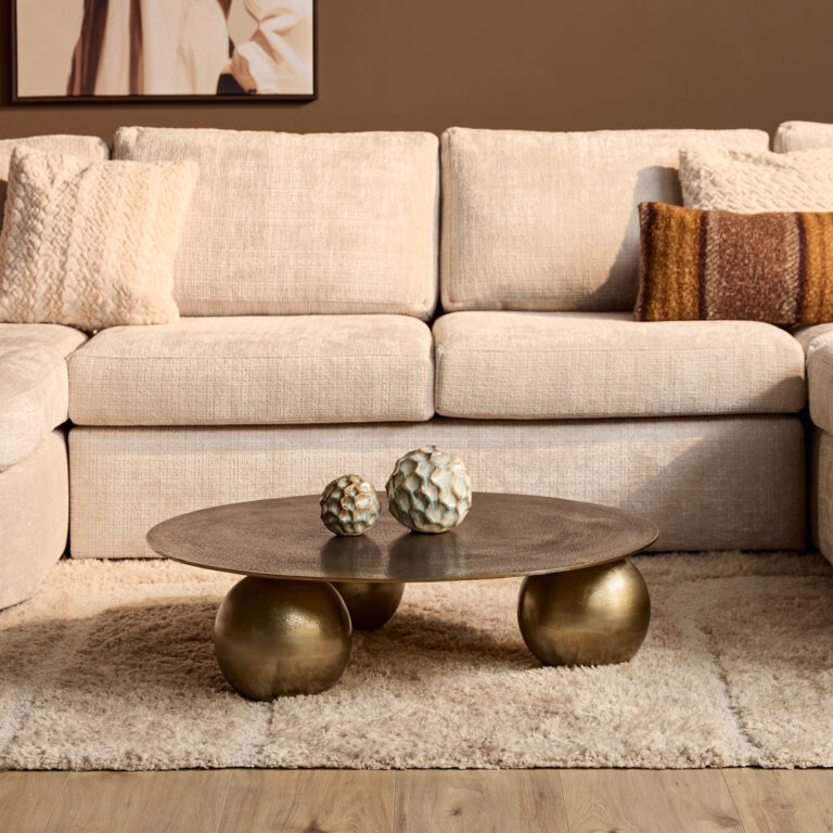 Ronde salontafel Ziva Goud Aluminium 90 cm