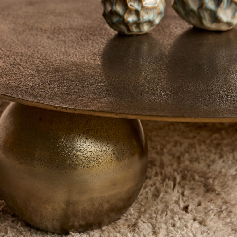 Ronde salontafel Ziva Goud Aluminium 90 cm