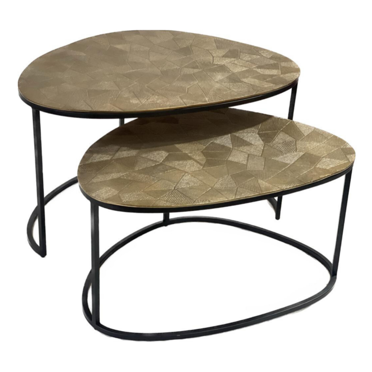 Ronde salontafel Ziva Goud Aluminium 90 cm