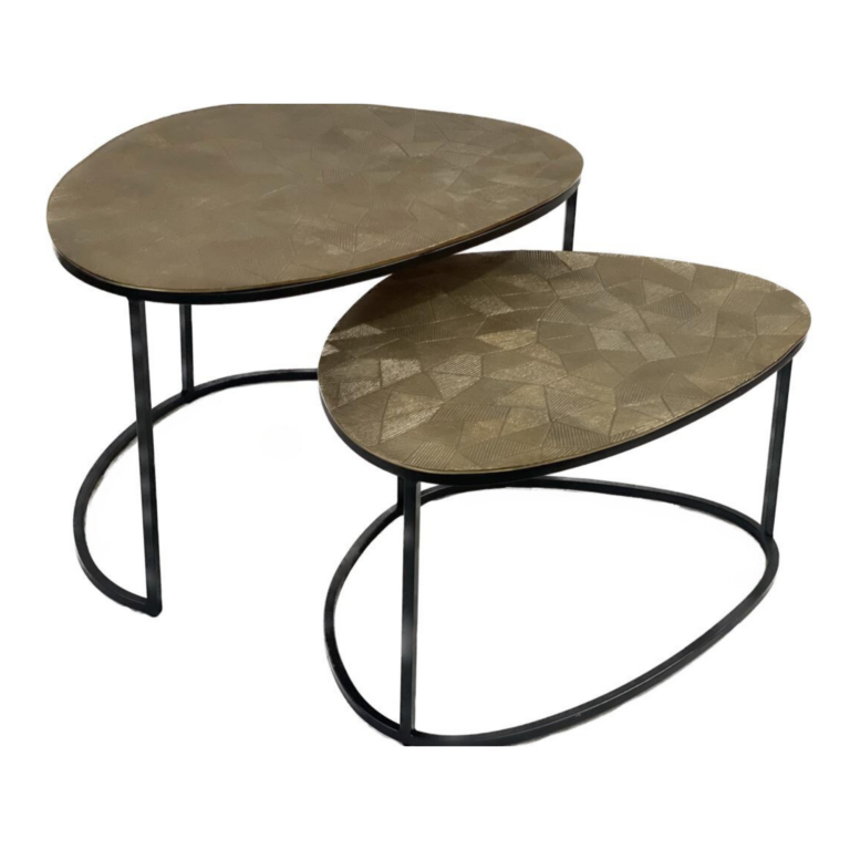 Ronde salontafel Ziva Goud Aluminium 90 cm