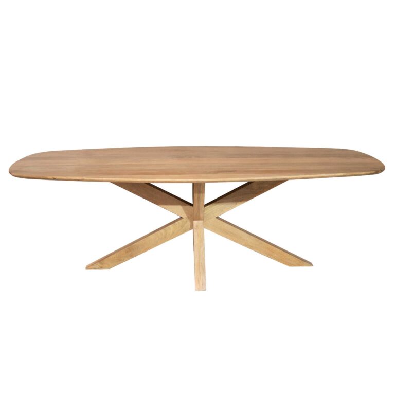 Deens ovale eettafel Nina Naturel Mangohout 240 cm