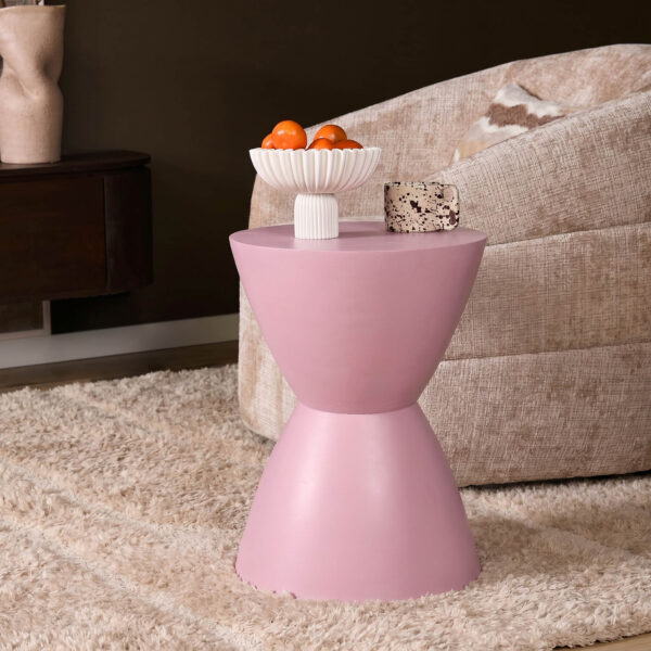 Bijzettafel Abbey Roze Mangohout 33 cm