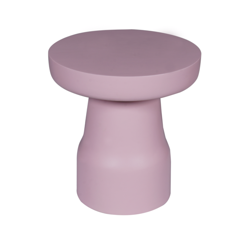 Bijzettafel Drum Roze Mangohout 40 cm