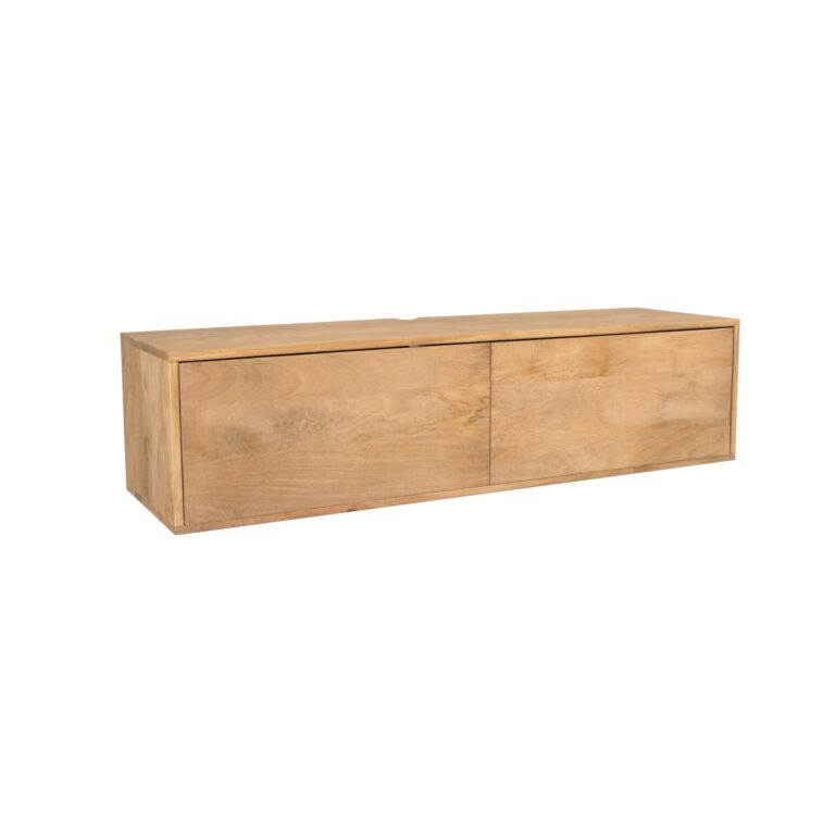 Schwebendes TV-Möbel Vision Hell Mangoholz 120 cm