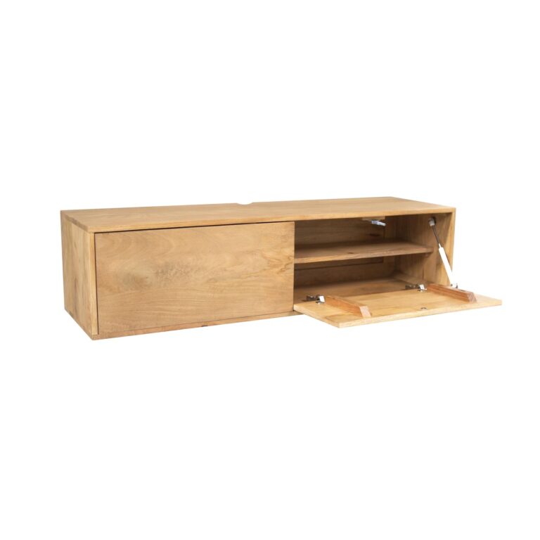 Schwebendes TV-Möbel Vision Hell Mangoholz 120 cm
