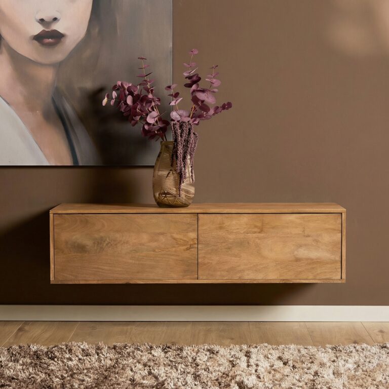 Schwebendes TV-Möbel Vision Hell Mangoholz 120 cm