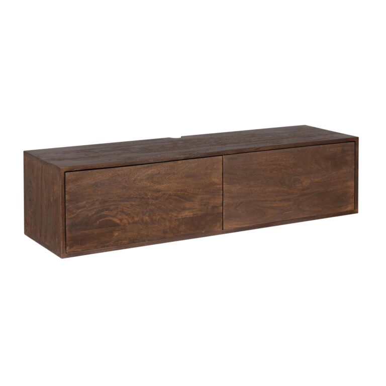Schwebendes TV-Möbel Vision Braun Mangoholz 120 cm