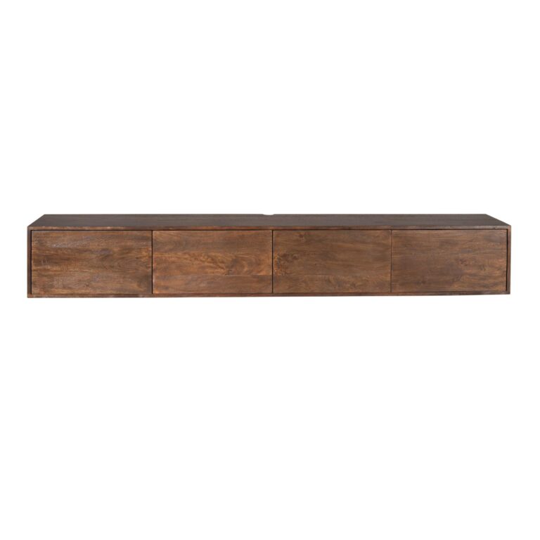 Zwevend tv meubel Vision Bruin Mangohout 240 cm